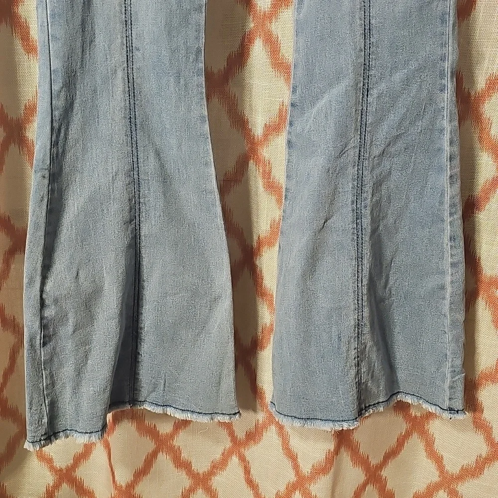 Women's Blue Flared Jeans - Picture 2 of 7